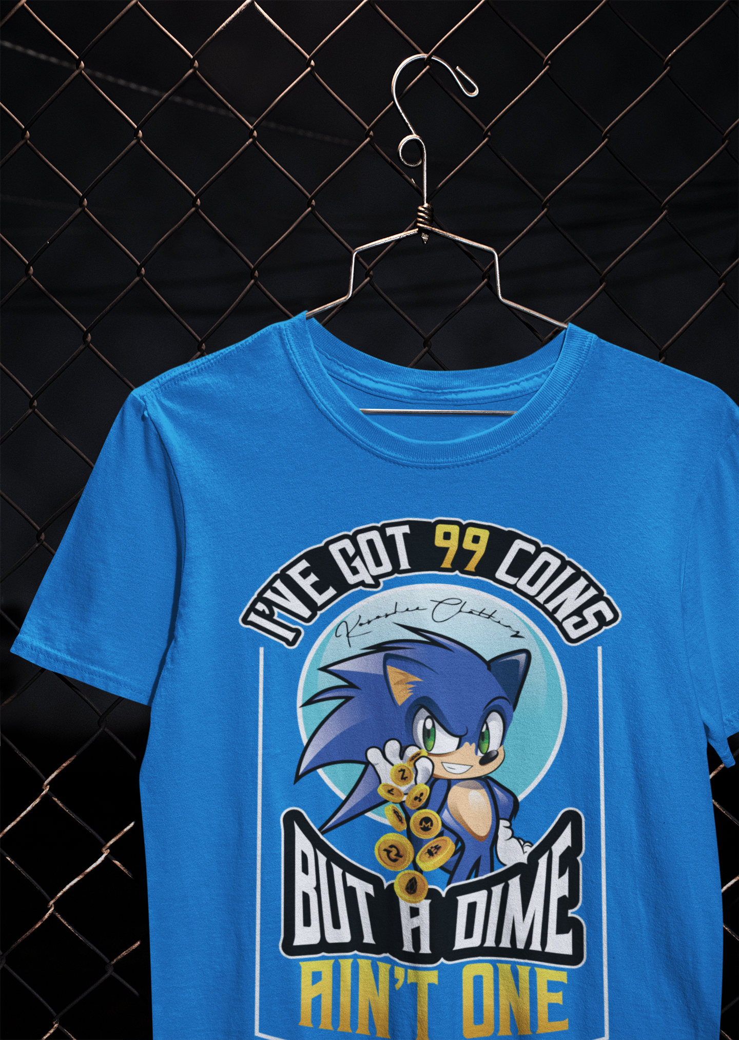Crypto Sonic 99 Coins Mens tee